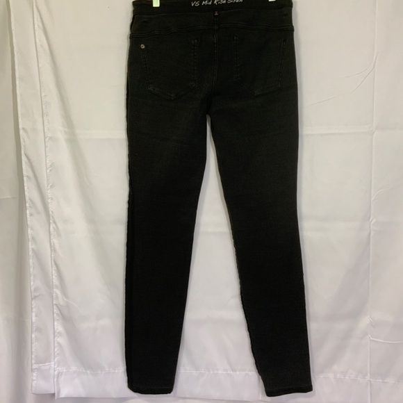 Victoria's Secret Black Denim VS MID RISE SIREN size 8 very good pre-owned cond. - Picture 12 of 13